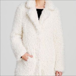 GUESS soft white teddy coat